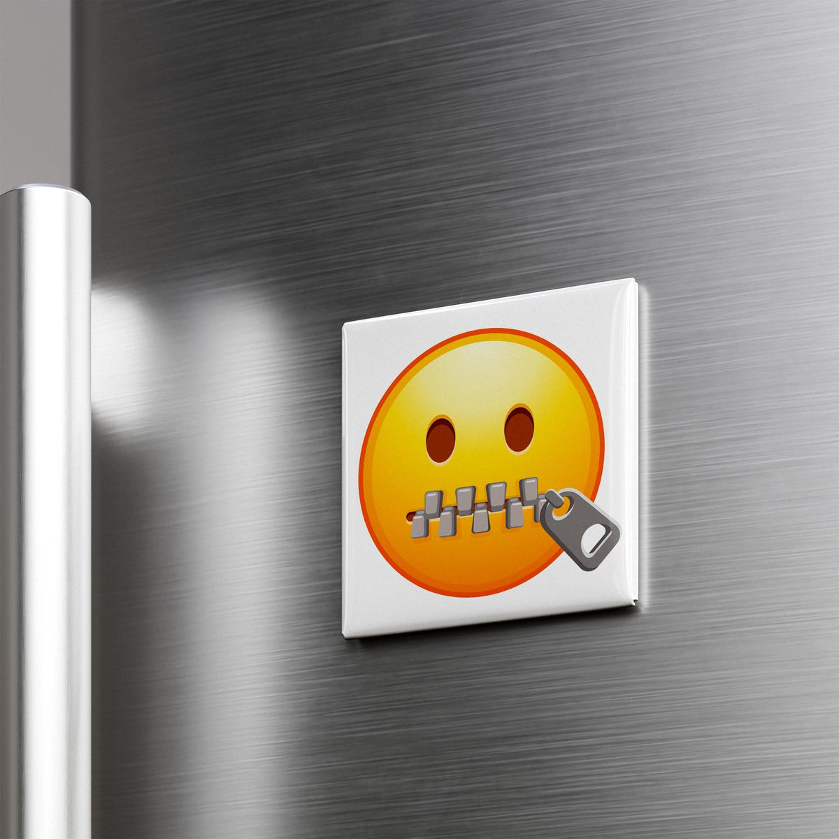 Face With A Zipper Mouth Emoji Magnet