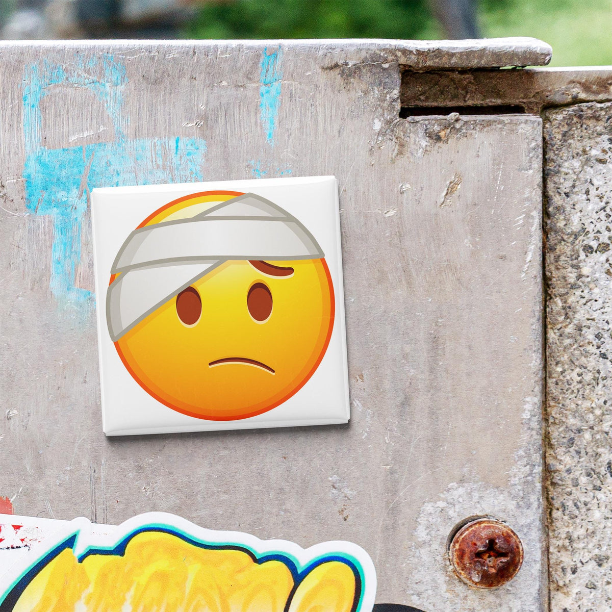Face With Head-Bandage Emoji Magnet