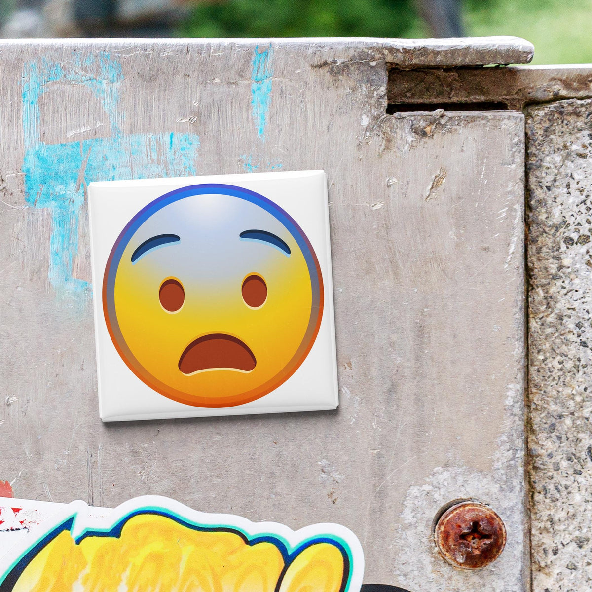 Fearful Face Emoji Magnet
